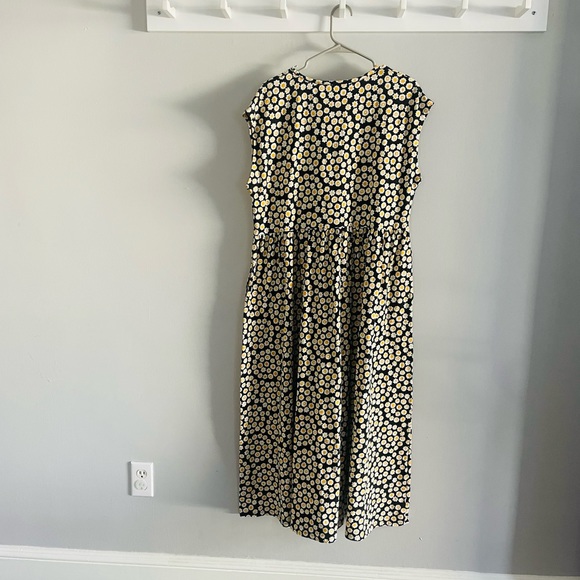 Boden Black and Yellow Floral Midi Dress - Picture 8 of 10